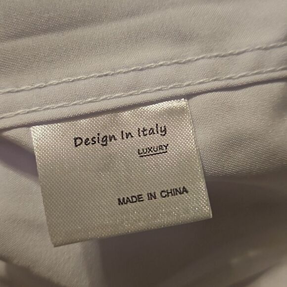 FLEX LUXURY MEN BUTTON UP SHIRT WHITE - Picture 7 of 7